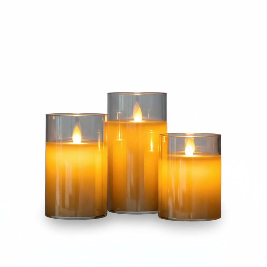 LED Flickering Candle Set Decorative Lights Battery Operated