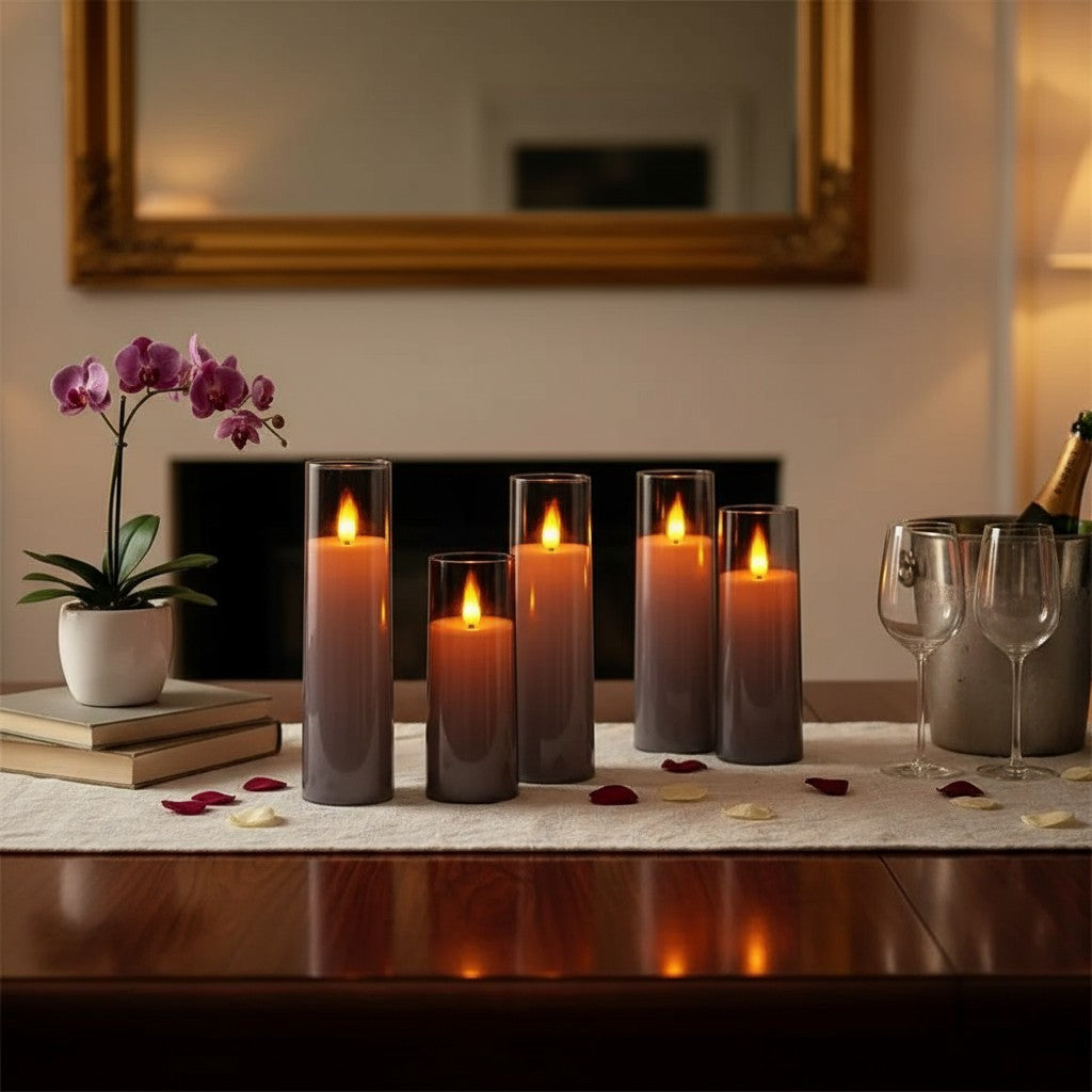 LED Flickering Candle Set Decorative Lights Battery Operated
