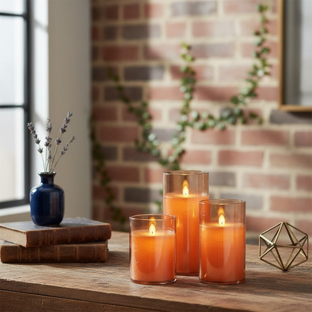 LED Flickering Candle Set Decorative Lights Battery Operated