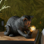 Decorative Golden Cat Table Lamp with Edison Bulb