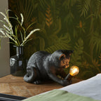Decorative Golden Cat Table Lamp with Edison Bulb