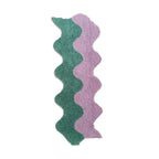 Abstract Wavy Runner Rug with Two Tone Design for Bedroom Floor