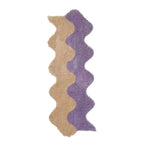 Abstract Wavy Runner Rug with Two Tone Design for Bedroom Floor