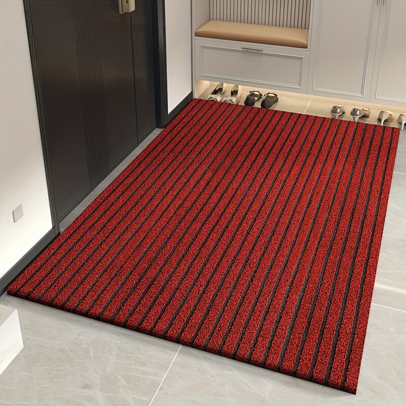 Striped Non Slip Doormat for Indoor and Outdoor Entryway Use