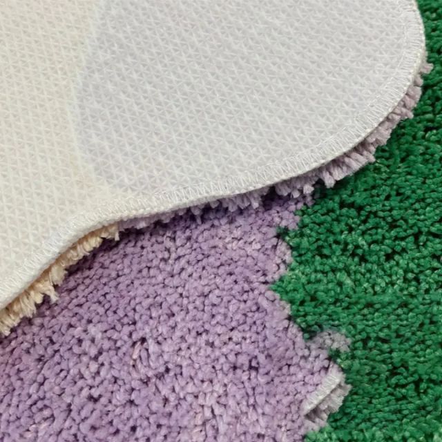 Abstract Wavy Runner Rug with Two Tone Design for Bedroom Floor
