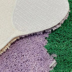 Abstract Wavy Runner Rug with Two Tone Design for Bedroom Floor