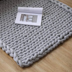 Chunky Knit Weighted Throw Blanket Handmade Oversized Cozy Blanket