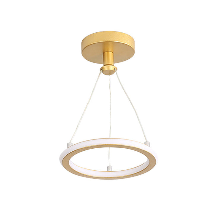 Modern LED Ring Pendant Light with Circular Design for Ceiling