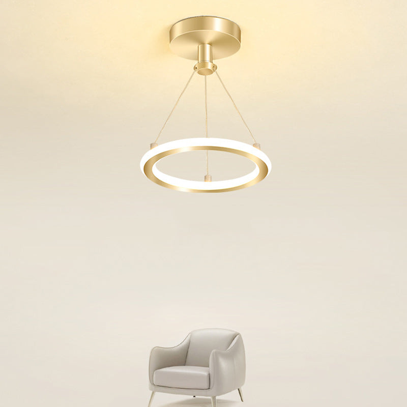 Modern LED Ring Pendant Light with Circular Design for Ceiling