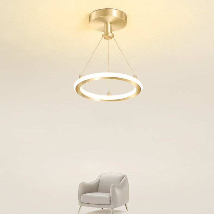 Modern LED Ring Pendant Light with Circular Design for Ceiling