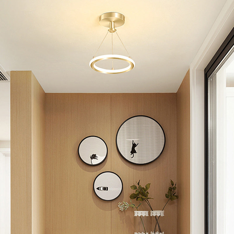 Modern LED Ring Pendant Light with Circular Design for Ceiling