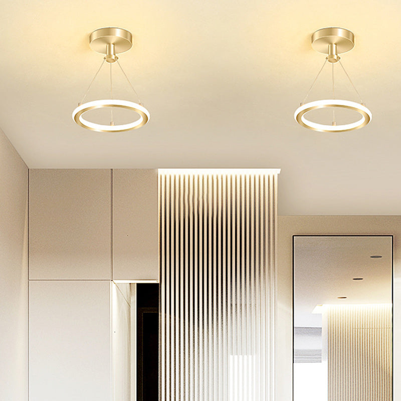 Modern LED Ring Pendant Light with Circular Design for Ceiling