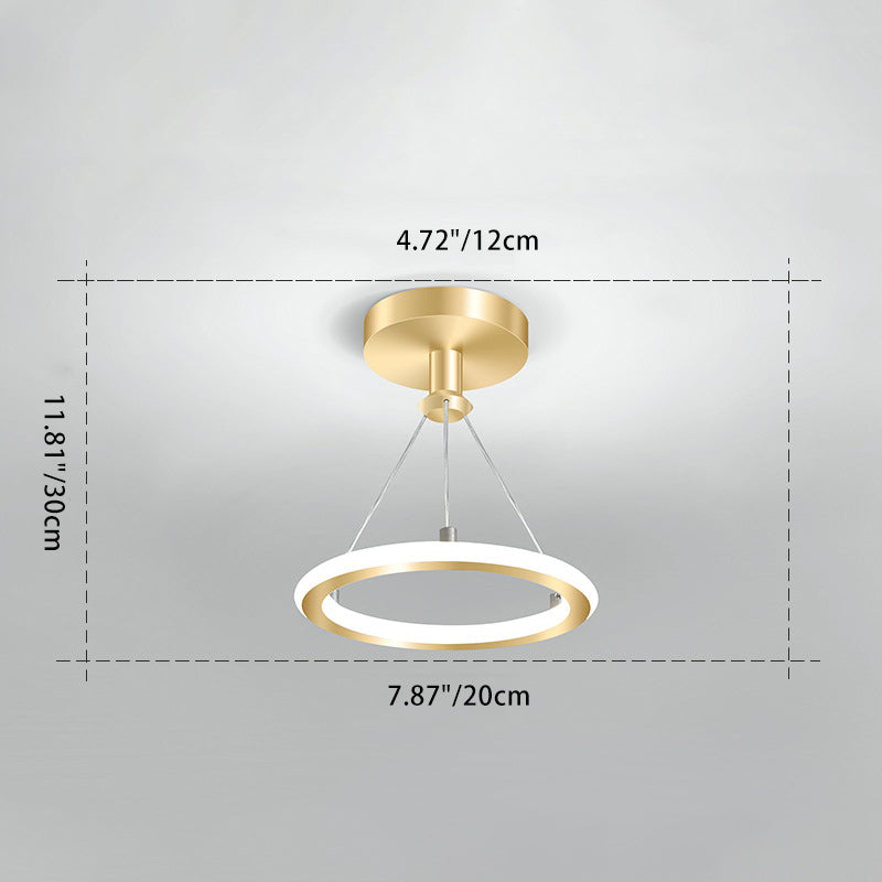 Modern LED Ring Pendant Light with Circular Design for Ceiling