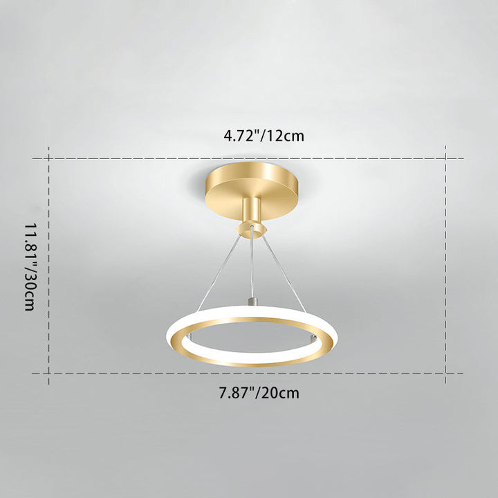 Modern LED Ring Pendant Light with Circular Design for Ceiling