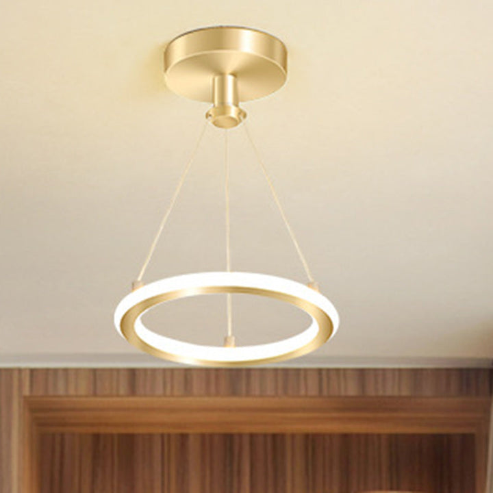 Modern LED Ring Pendant Light with Circular Design for Ceiling