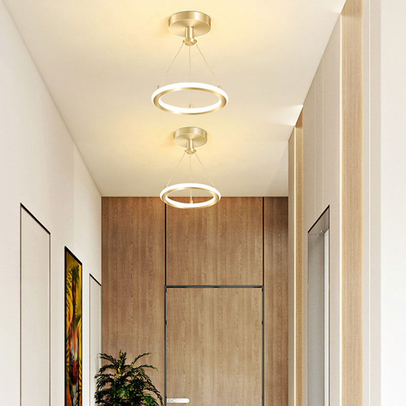 Modern LED Ring Pendant Light with Circular Design for Ceiling