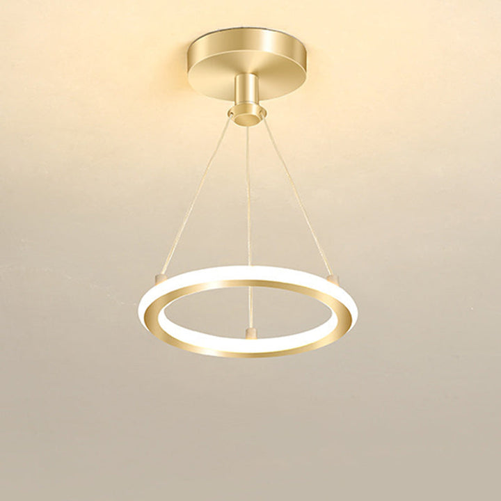 Modern LED Ring Pendant Light with Circular Design for Ceiling