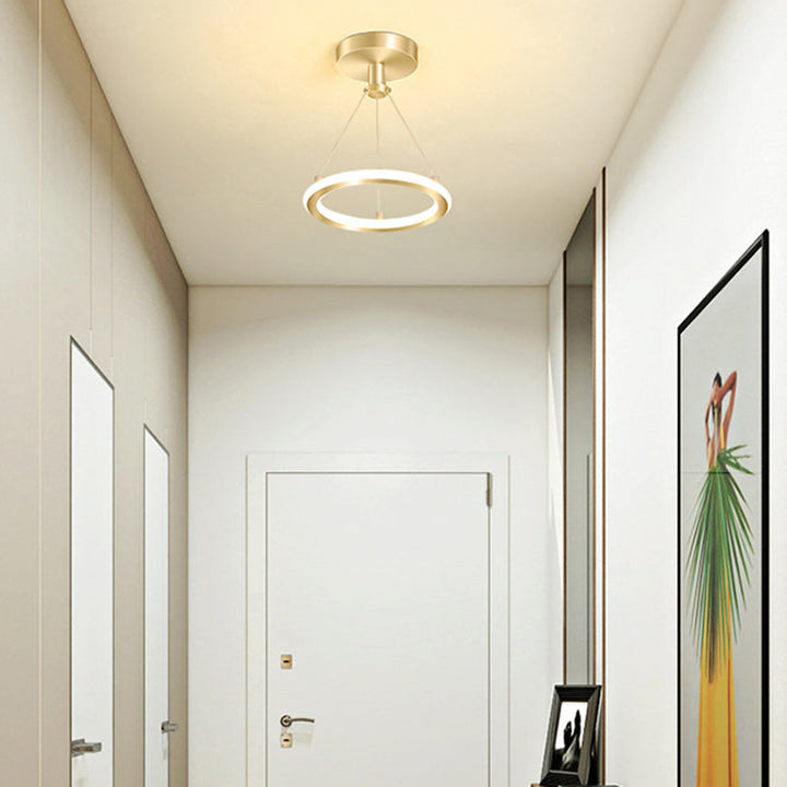 Modern LED Ring Pendant Light with Circular Design for Ceiling