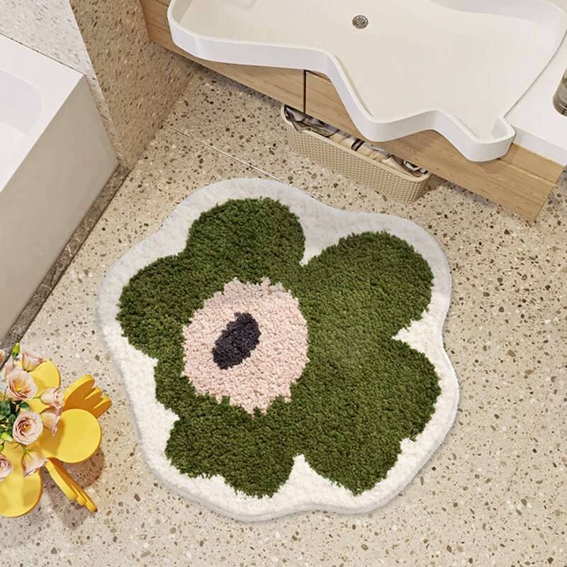 Flower Shaped Soft Area Rug for Bedroom