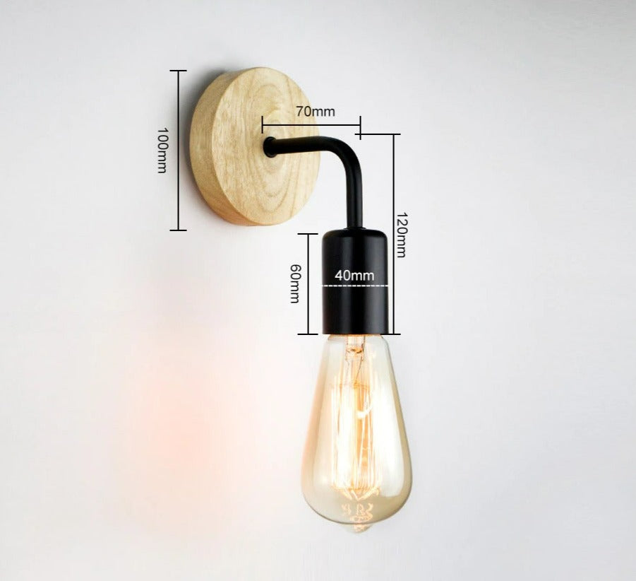 Vintage Rope Wall Sconce Lamp Rustic Industrial Wall Mounted Light