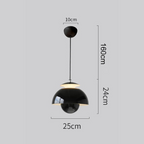 Nordic Black LED Pendant Light with Modern Scandinavian Design