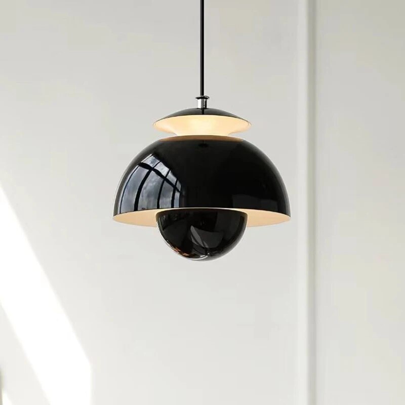 Nordic Black LED Pendant Light with Modern Scandinavian Design