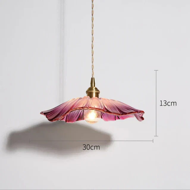 Modern Flower Glass Pendant Light – Artistic Hanging Ceiling Lamp