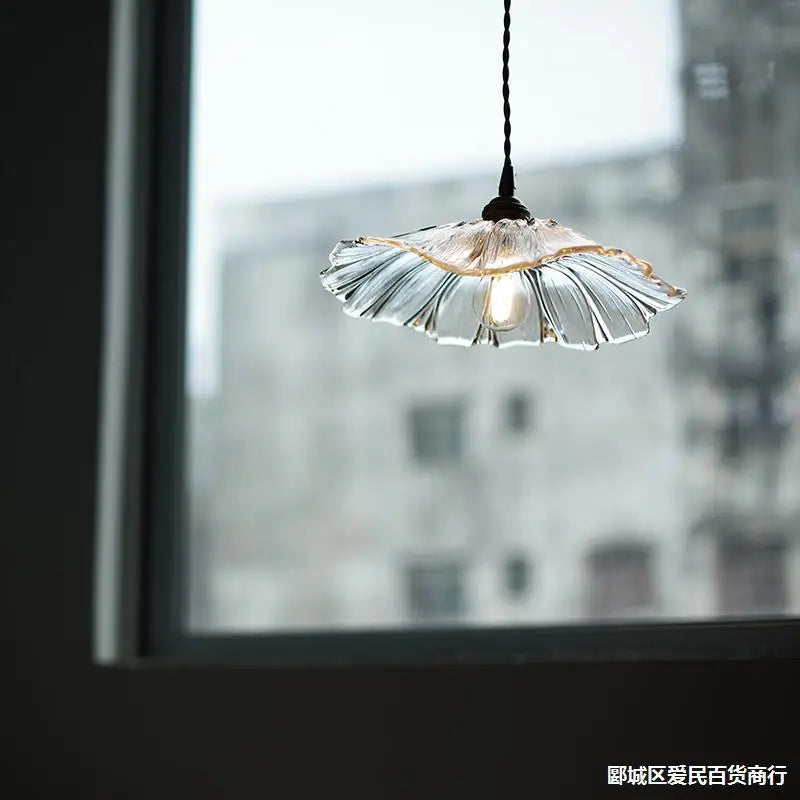 Modern Flower Glass Pendant Light – Artistic Hanging Ceiling Lamp