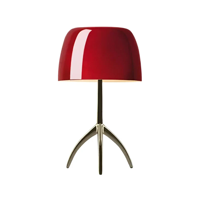 Modern Red Mushroom Table Lamp Nordic Tripod LED Desk Lamp