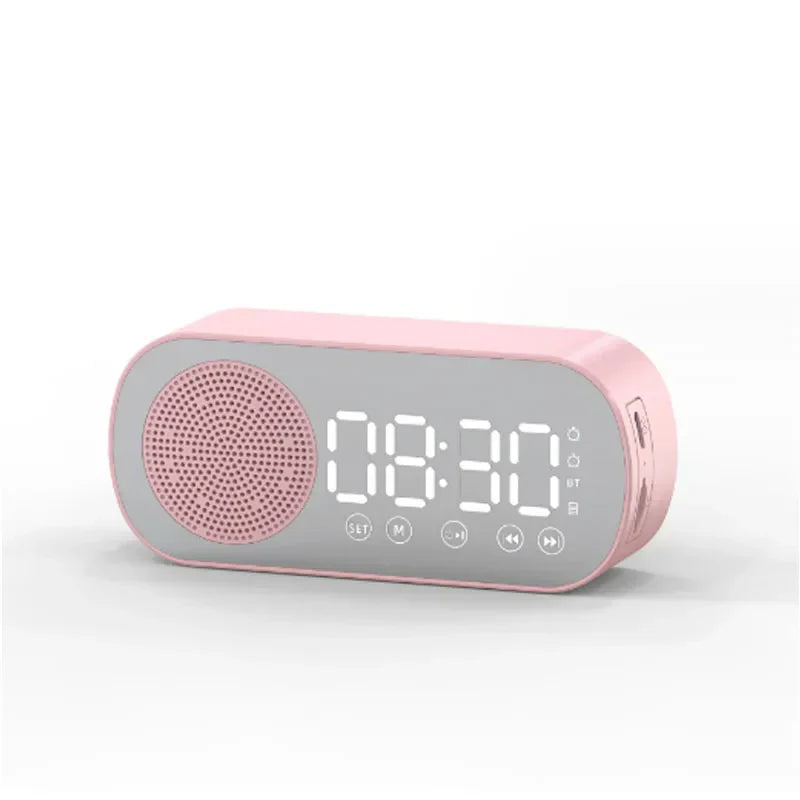 Digital Alarm Clock with Bluetooth Speaker and LED Display