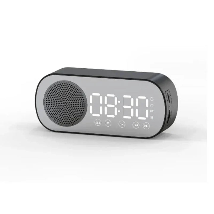 Digital Alarm Clock with Bluetooth Speaker and LED Display