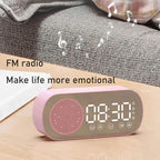 Digital Alarm Clock with Bluetooth Speaker and LED Display