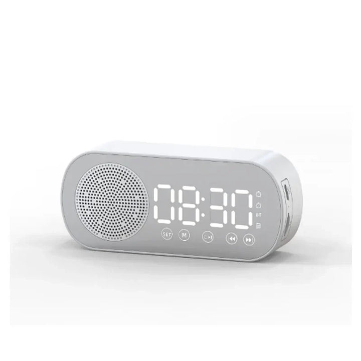 Digital Alarm Clock with Bluetooth Speaker and LED Display