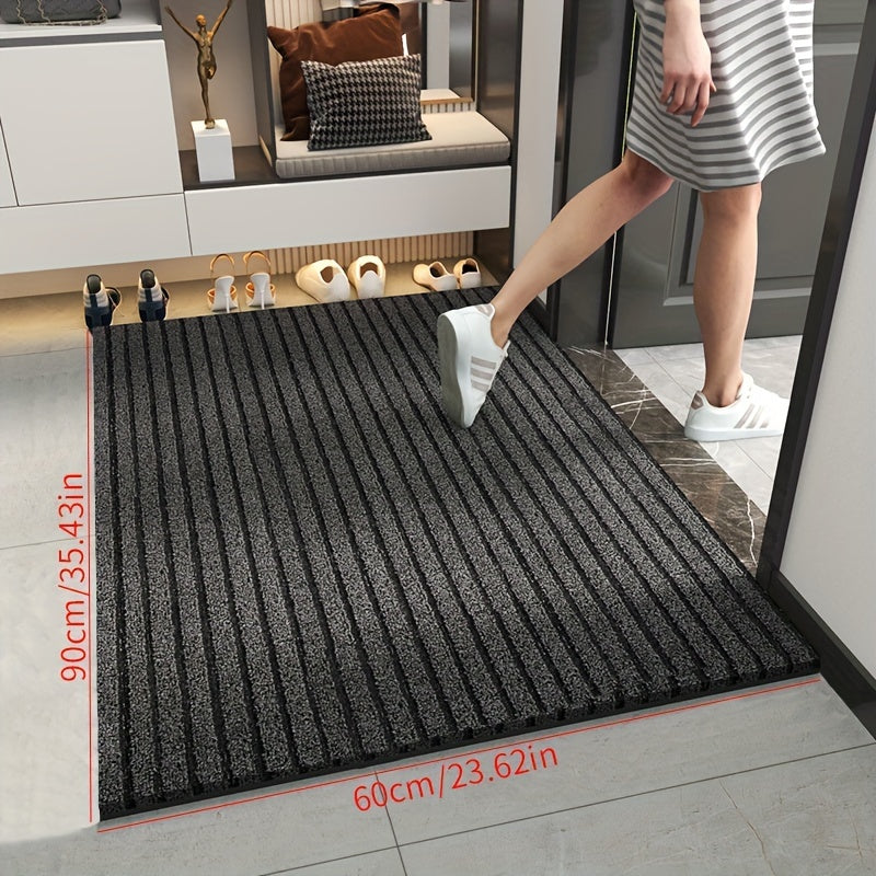Striped Non Slip Doormat for Indoor and Outdoor Entryway Use
