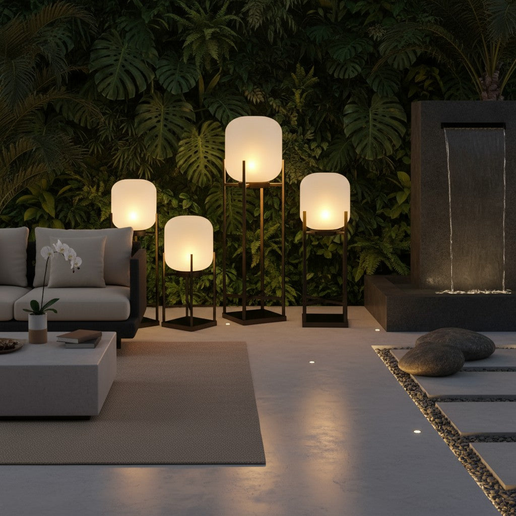 Solar Lamp Post Outdoor Light Garden Fixture
