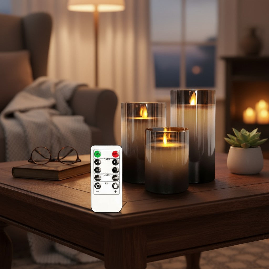 LED Flickering Candle Set Decorative Lights Battery Operated