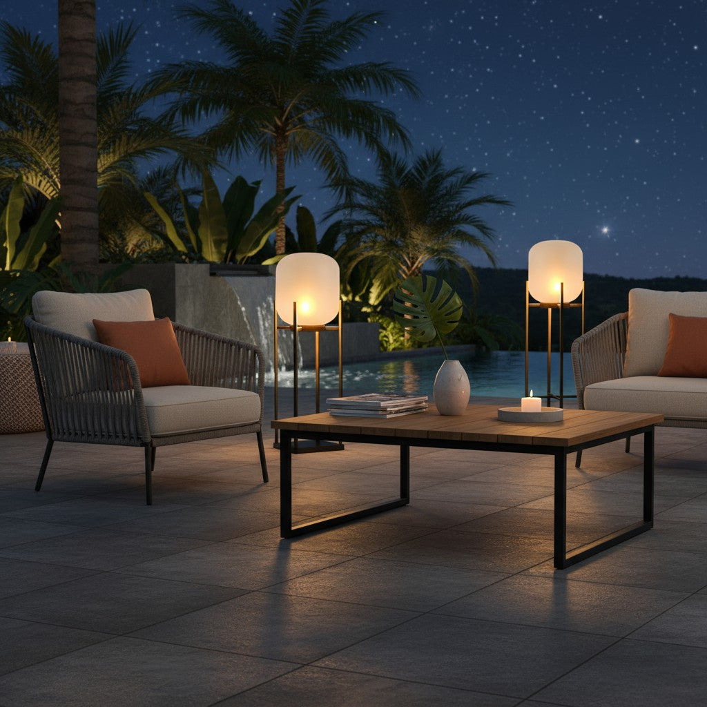 Solar Lamp Post Outdoor Light Garden Fixture