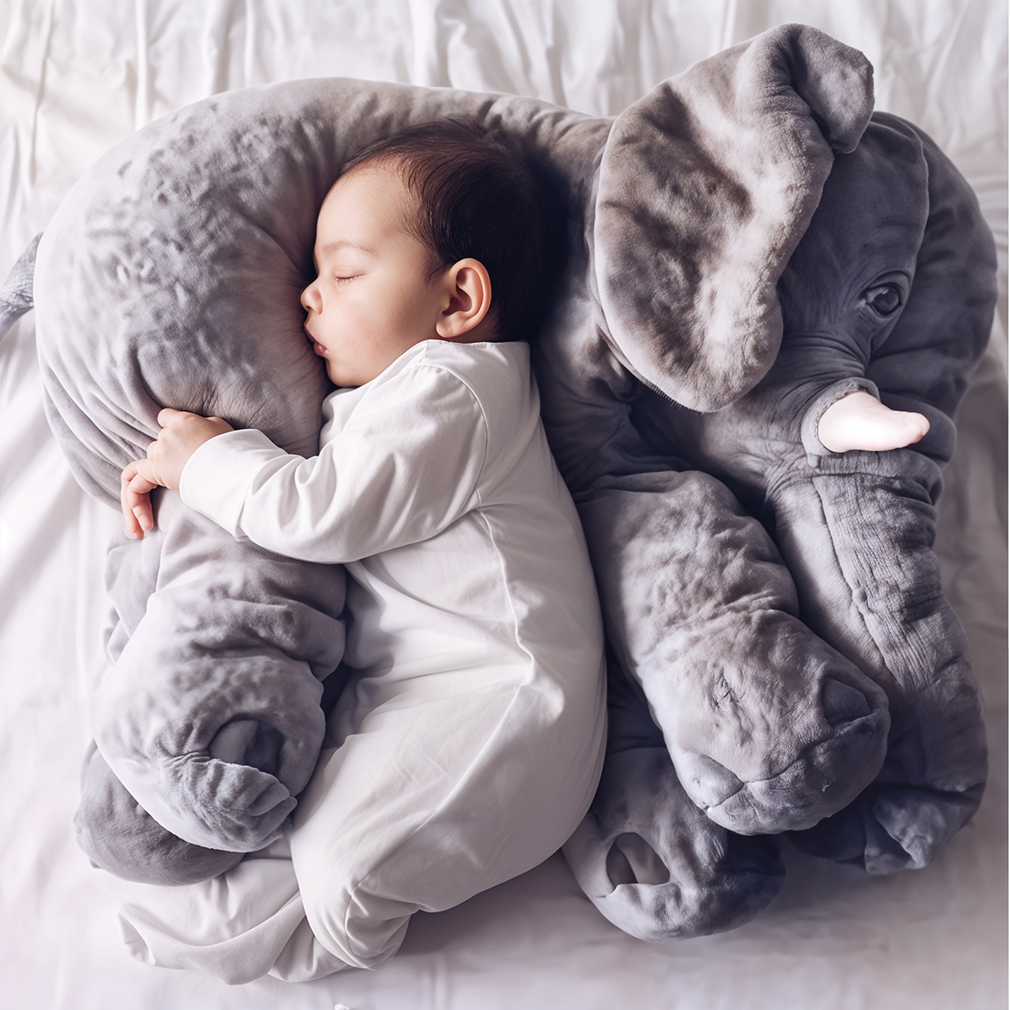 Soft Elephant Plush Pillow for Toddlers Cute Stuffed Animal Cushion