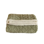 Soft Lambswool Sherpa Throw Blanket with Microfleece Layer