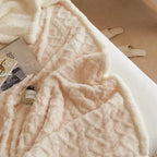 Soft Lambswool Sherpa Throw Blanket with Microfleece Layer