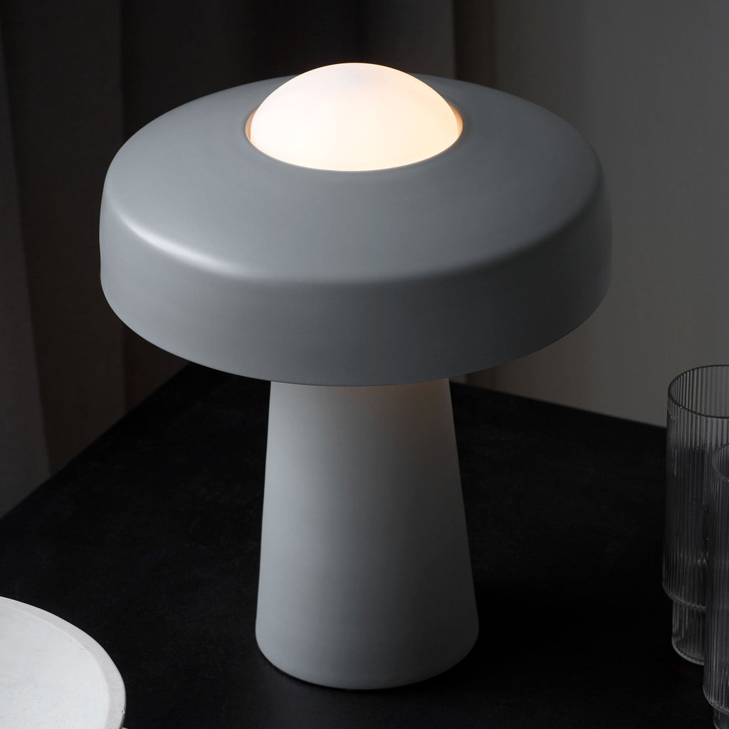 Modern Mushroom LED Table Lamp with Matte Finish