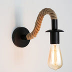 Vintage Rope Wall Sconce Lamp Rustic Industrial Wall Mounted Light