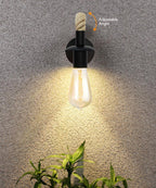 Vintage Rope Wall Sconce Lamp Rustic Industrial Wall Mounted Light