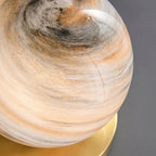 Modern Marble Effect Glass Table Lamp with Gold Metal Base